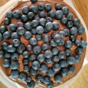 Blueberry biscoff spice cake